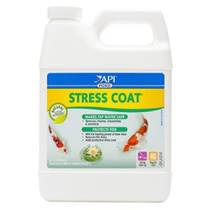 api pond stress coat pond water conditioner 32-ounce bottle