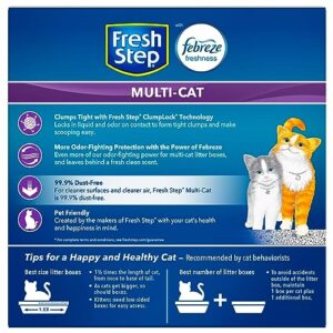 Fresh Step Clumping Cat Litter, Multi-Cat Odor Control, 14 lbs