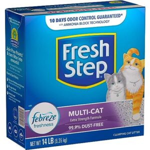 Fresh Step Clumping Cat Litter, Multi-Cat Odor Control, 14 lbs