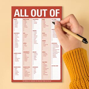 Knock Knock All Out of Pad Grocery List Note Pad, 6 x 9-inches (Red)