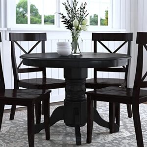 Classic Black 5 Piece 42" Round Dining Set by Home Styles