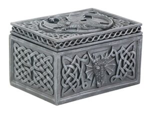 dragon celtic jewelry box collectible tribal container sculpture