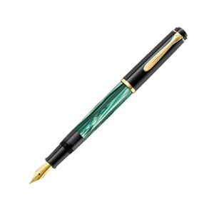 Pelikan Souverän M200 Fountain Pen, Medium Nib, Green Marble, 1 Each (994103)