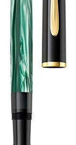 Pelikan Souverän M200 Fountain Pen, Medium Nib, Green Marble, 1 Each (994103)