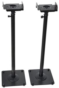 videosecu 2 heavy duty pa dj club adjustable height satellite speaker stand mount - extends 26.5" to 47" (compatible with bose, harmon kardon, jbl, kef, klipsch, sony, yamaha, pioneer and others) 1b7