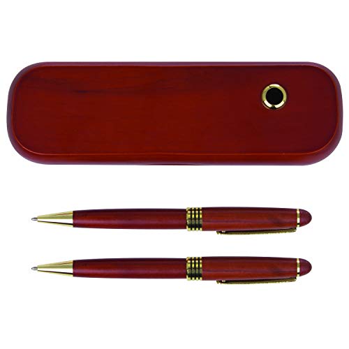 Rosewood Wood Pen and Pencil Set [Kitchen], 1 Count (Pack of 1)