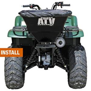 Buyers Products ATVS100 ATV All-Purpose Broadcast Spreader 100 lbs. Capacity with Rain Cover , Black