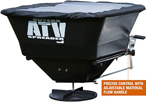 Buyers Products ATVS100 ATV All-Purpose Broadcast Spreader 100 lbs. Capacity with Rain Cover , Black