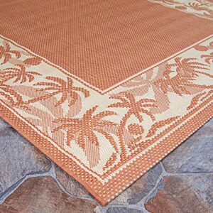 Couristan Recife Island Retreat Indoor/Outdoor Area Rug, 7'6", Terracotta-Natural