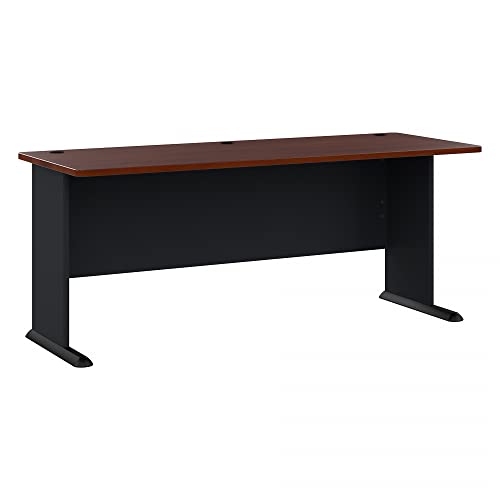 Bush Business Furniture Series A 72W Desk in Hansen Cherry and Galaxy