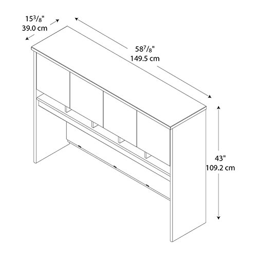 Bush Business Furniture Series C Hutch, 60W 4 Door, Hansen Cherry