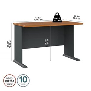 Bush Business Furniture Series A 48W Desk, Natural Cherry