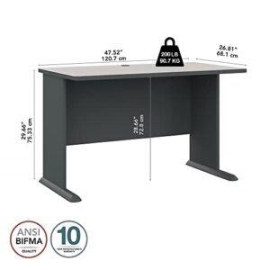 Bush Business Furniture WC8448A Series A 48W Desk in Slate and White Spectrum