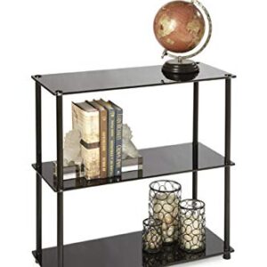 Convenience Concepts Designs2Go Classic Glass 3 Shelf Bookshelf, Glass
