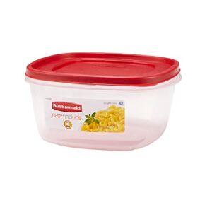 Rubbermaid Easy Find Lids Food Storage Container, 14 Cup, Racer Red