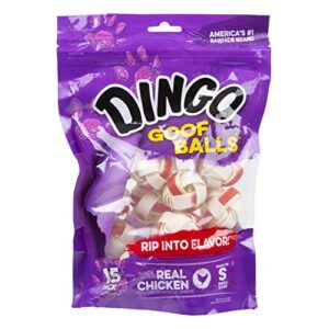 dingo goofballs chicken & rawhide chews