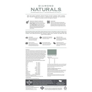 Diamond Naturals Senior Real Meat Recipe Natural Dry Dog Food With Real Cage Free Chicken, 35Lb