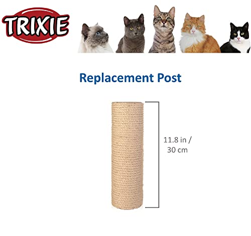 TRIXIE Replacement Sisal Post for Scratching Posts, Cat Trees and Cat Towers, 3.5 in x 11.8 in (9 x 30 cm)