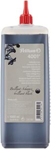 pelikan 4001 bottled ink for fountain pens, brilliant black, 1 liter, 1 each (301168)