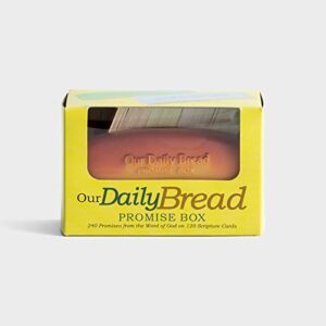 DaySpring Our Our Daily Bread Promise Box with Scripture Cards, 4 1/4" x 2 1/4" x 2", Brown - T9651