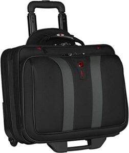 angel wish briefcases rolling case nylon for upto 17-inch notebooks - black