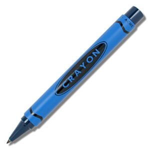 acme studios crayon - blue retractable roller ball pen by adrian olabuenaga (pacme3blrr)