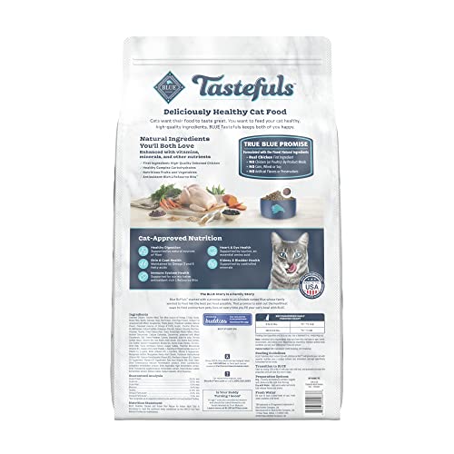 Blue Buffalo Tastefuls Indoor Natural Adult Dry Cat Food, Chicken 15lb bag