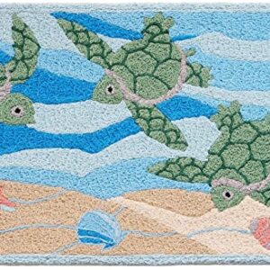 Jellybean Sea Turtle Beach Indoor Outdoor Rug