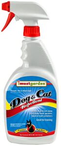 i must garden dog and cat repellent: all natural spray to stop chewing and repel from yards, plants, and gardens – 32oz easy spray bottle