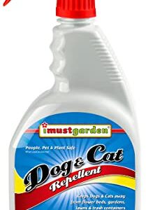 I Must Garden Dog and Cat Repellent: All Natural Spray to Stop Chewing and Repel from Yards, Plants, and Gardens – 32oz Easy Spray Bottle