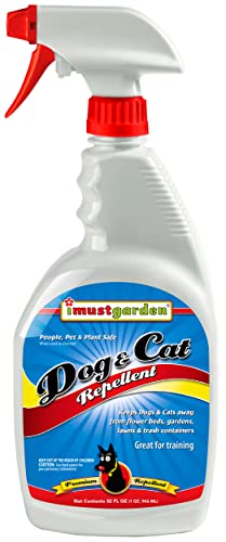 I Must Garden Dog and Cat Repellent: All Natural Spray to Stop Chewing and Repel from Yards, Plants, and Gardens – 32oz Easy Spray Bottle