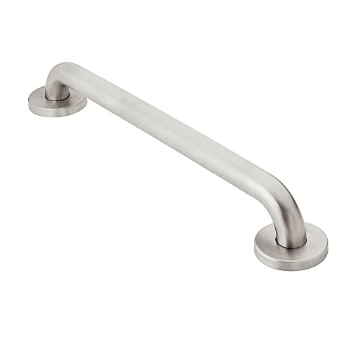 Moen R8718P Home Care Bathroom Safety 18-Inch Grab Bar with Concealed Screws, Peened