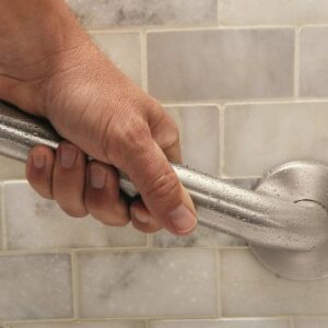 Moen R8718P Home Care Bathroom Safety 18-Inch Grab Bar with Concealed Screws, Peened