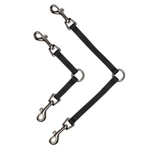 Guardian Gear Nylon 2-Way Small Dog Coupler with Nickel-Plated Swivel Clip, 4", Black