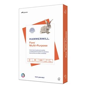hammermill printer paper, fore multipurpose 20 lb copy paper, 11 x 17 - 1 ream (500 sheets) - 96 bright, made in the usa