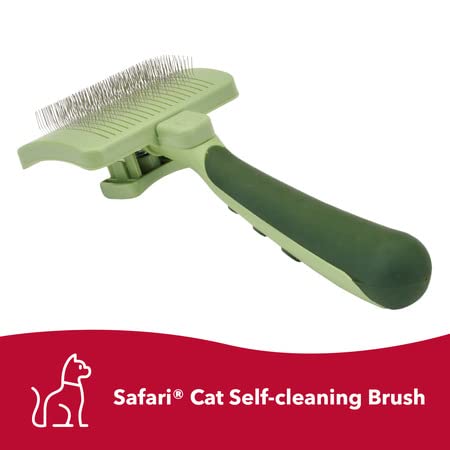 Coastal Pet Safari - Cat Self-Cleaning Slicker Brush - Cat Grooming Supplies