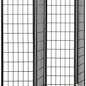ORE International 4-Panel Shoji Screen Room Divider, Black