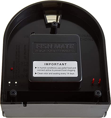 Fish Mate F14 Automatic Fish Feeder for Aquarium or Fish Tank for Vacation or Daily Use - Sits on Hood of Tank or Will Clip to Side with Included Clamps - Serves up to 14 Meals