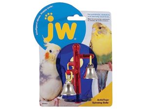 jw pet company activitoys spinning bells bird toy, assorted colors