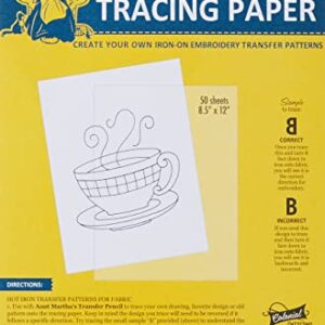 Aunt Martha's 8.5-Inch by 12-Inch Tracing Paper, 50-Sheet