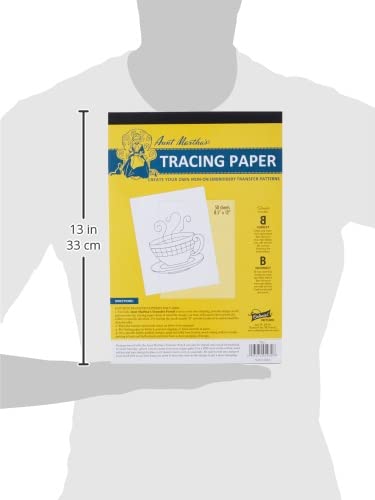 Aunt Martha's 8.5-Inch by 12-Inch Tracing Paper, 50-Sheet