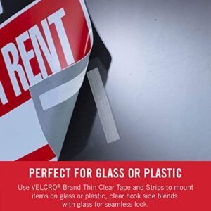 VELCRO Brand - Thin Clear Fasteners | Perfect for Home or Office | 5ft x 3/4in Tape