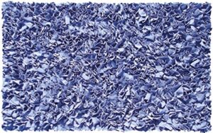 the rug market shaggy raggy d/blue area rug size 4.7 by 7.7 ft.