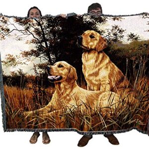 Pure Country Weavers Golden Retriever Blanket by Robert May - Gift Tapestry Throw Woven from Cotton - Made in The USA (72x54)