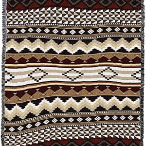 Pure Country Weavers Domingo Blanket - Southwest Native American Inspired - Gift Tapestry Throw Woven from Cotton - Made in The USA (72x54)