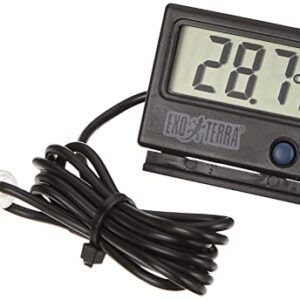 Exo Terra Digital Thermometer with Probe, Celsius and Fahrenheit