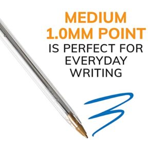 BIC Cristal Xtra Smooth Ballpoint Pen, Medium Point (1.0mm), Blue, 10-Count