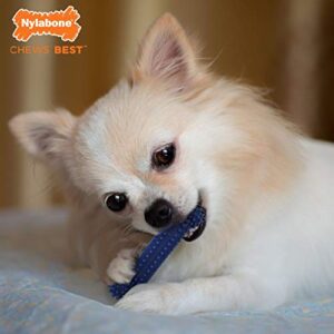 Nylabone Moderate Chew FlexiChew Dental Chew Toy Chicken Flavor X-Small/Petite - Up to 15 lbs.