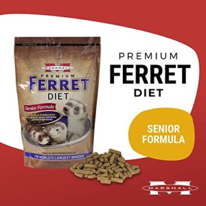 Marshall Pet Products Natural Complete Nutrition Premium Ferret Diet Food for Seniors, Highly Digestible, 4 lbs