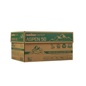 boise – aspen 50% recycled office paper, 92 bright, 20lb, 8-1/2 x 11, white, 5000/ct